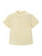 Kids Shirt Short Sleeve Linen Yellow