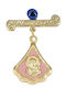 Mertzios.gr Child Safety Pin Newborn with Icon of the Virgin Mary for Girl