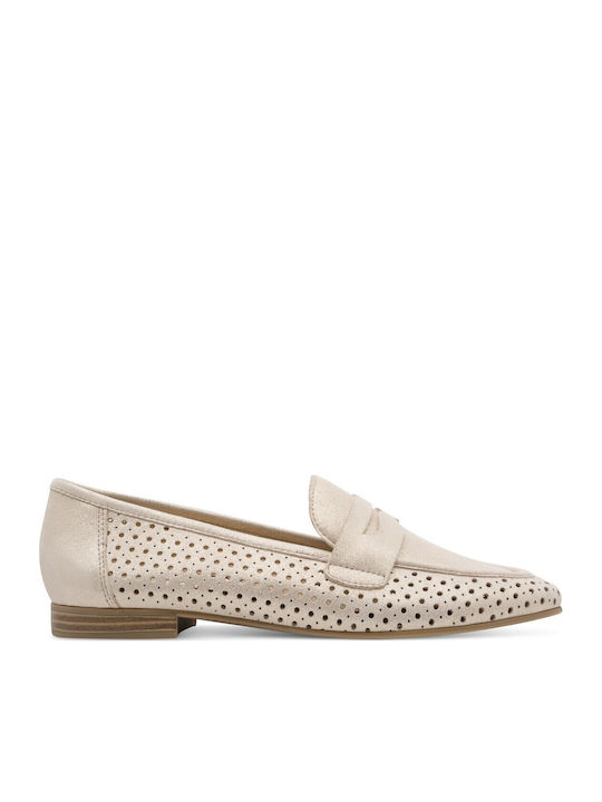 Women's Loafers in Gold Color