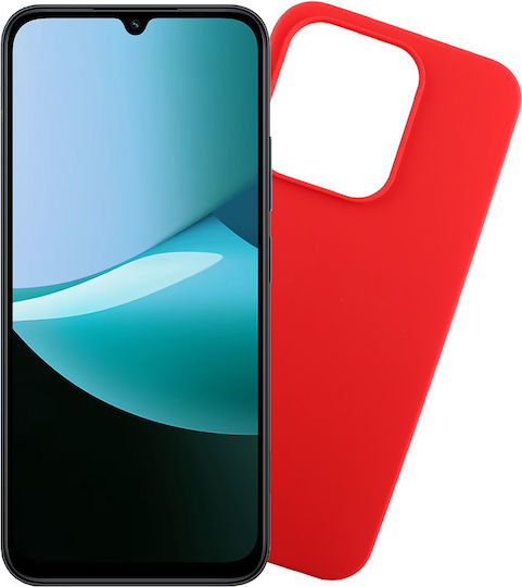 Volte-Tel Back Cover Din Silicon Cu Curea Roșie Redmi 15C 5G