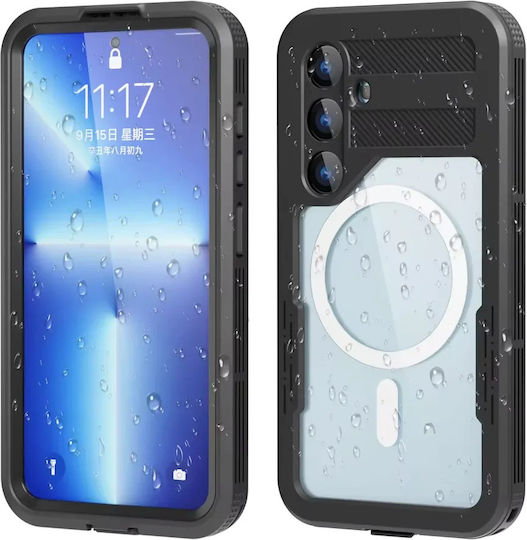 Shellbox Magsafe 360 Full Cover Σιλικόνης / Πλαστικό Αδιάβροχο Μαύρο (Galaxy S26+)