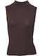 Sleeveless Brown Women's T-Shirt