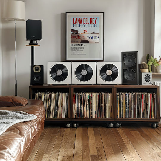 Music Poster Honeymoon Lana Del Rey Ms525 21cm X 30cm Λευκή Ξύλινη Κορνίζα
