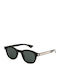 Ysl Unisex Sunglasses with Black Horn-Rimmed Frame and Black Lens