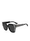 Moschino Unisex Sunglasses with Black Horn-Rimmed Frame and Black Lenses MOS207/S 7RM/IR