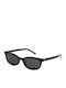 Ysl Woman Sunglasses With Black Horn-Rimmed Frame And Black Lens