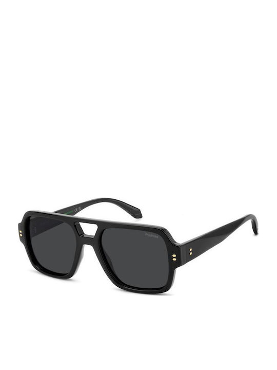 Polaroid Unisex Sunglasses With Black Horn-Rimm...