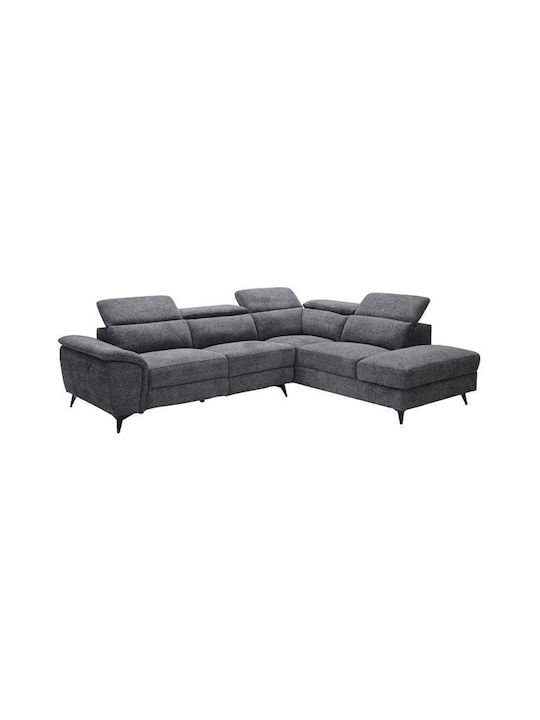Romeo Γωνιακός Καναπές με Αριστερή Γωνία Γκρι 284x224x76εκ.