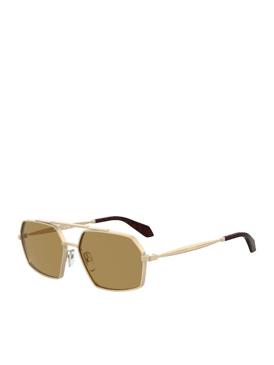Moschino Unisex Sunglasses with Gold Metallic F...