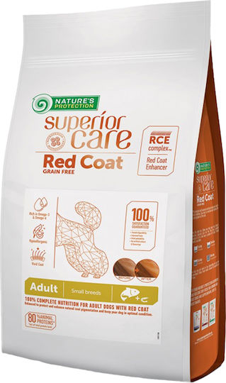 Nature's Protection Superior Care Red Coat 10kg Dry Food Grain-Free & Gluten-Free for Adult Small Breed Dogs with Salmon