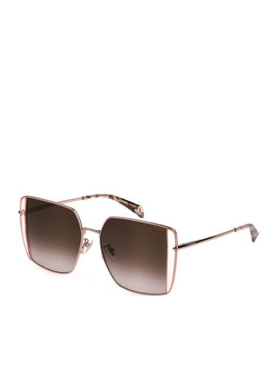 Police Women’s Sunglasses With Pink Metallic Frame And Pink Lens