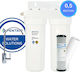 Pentair 2g Slimline Water Filtration System Double Under Sink with Faucet & Replacement Filter 57-0084/PPLRC