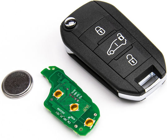 mit 3 Tasten für Peugeot / Citroen / Opel