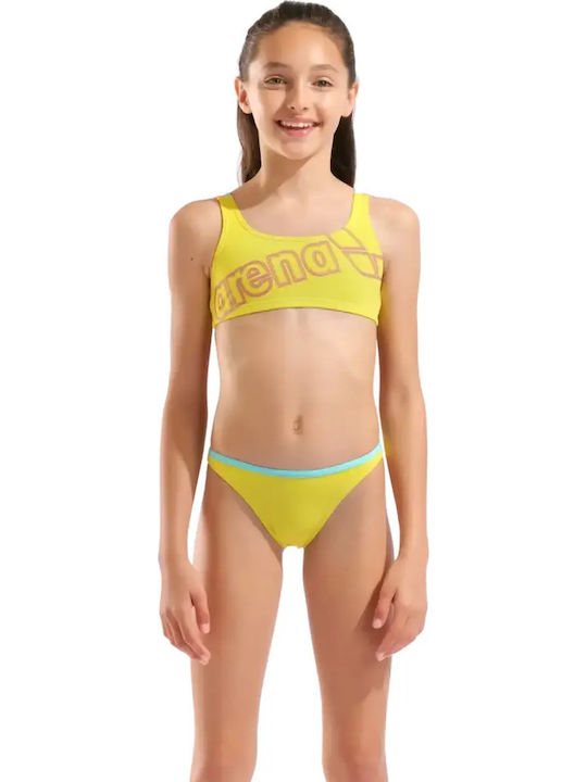 Arena Logo Παιδικό Μαγιό Μπικίνι Yellow, Shocking Pink