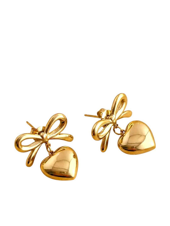 Charmy Earrings made of Steel Gold Plated Charmy Earrings made of Steel Gold Plated