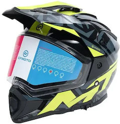 CFMoto 450 MT On-Off with Sun Visor DOT / ECE 22.06 Fluo Yellow