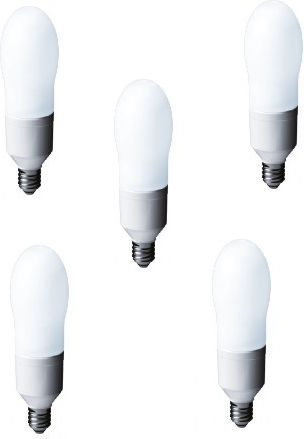 Set 5 Lămpi Fluorescente Panasonic Soclu E27 Putere 24w Formă Spirală Lumină Alb Cald Alimentare 220 240 V "efd24e282v-5" Sigiliu Verde 2,25 Lei