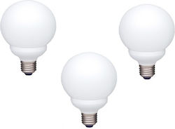 Set 3 Lămpi Fluorescente Panasonic Soclu E27 Putere 13w Formă Sferică Lumină Alb Cald Alimentare 220 240 V "efg13e282v-3" Sigiliu Verde 1,35 Lei