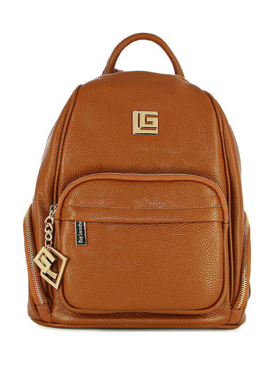 Leather Women's Bag Backpack Tabac Brown