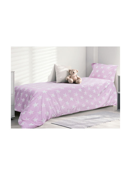 Beauty Home Sheet Set Single from Cotton & Polyester Pink 170x240cm