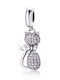 Silver Star Charm cu Pietre din Argint cu Zircon