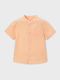 Kids Shirt Short Sleeve Linen Orange