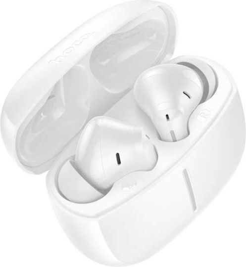 Hoco EQ34 Plus In-ear Bluetooth Handsfree Ακουστικά με Θήκη Φόρτισης Λευκά