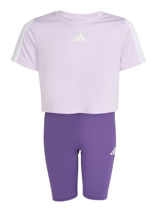 adidas Kids Clothing Sets with Shorts Purple 2 Pieces