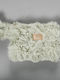 Furry Toiletry Bag Zipper T400-4 Mint Handle Furry White Egg 16x20 1pc