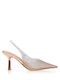 Synthetic Leather Pointed Toe Gold High Heels
