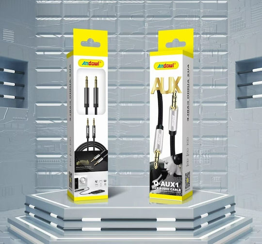 Andowl Audio Cable 3.5mm Male - 3.5mm Male Black 1m