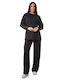 Black Set Trousers Blouse Lace