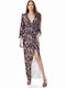 Rochie Maxi Wrap-Around Animal