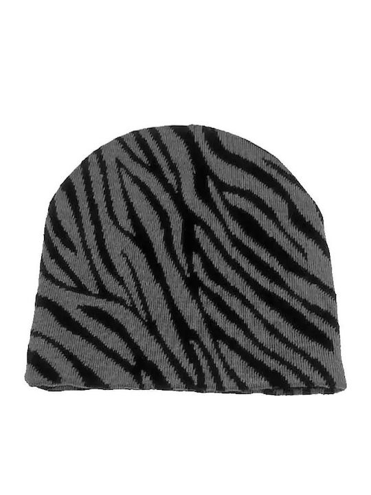 Beanie Unisex Σκούφος Πλεκτός σε Γκρι χρώμα