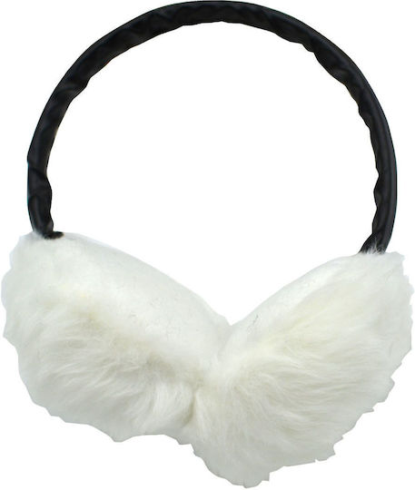 Unisex Earmuff Knitted in White color