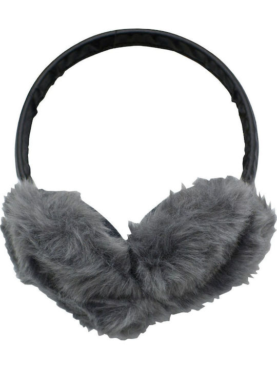 Unisex Earmuff Πλεκτό σε Γκρι χρώμα