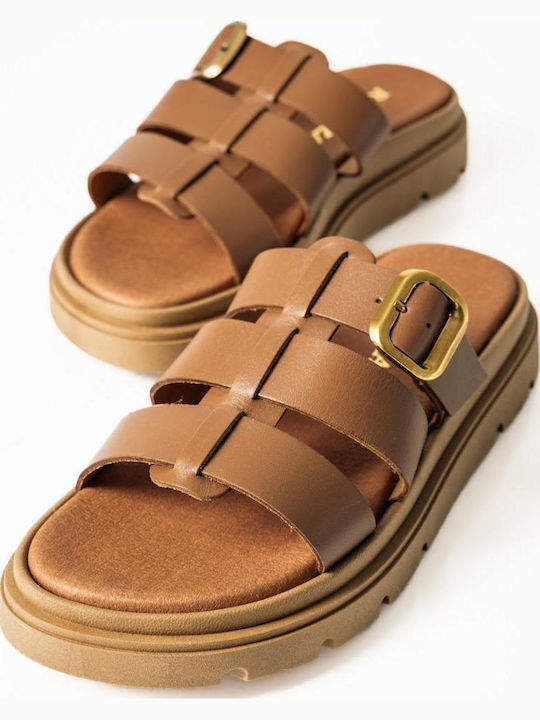 Ragazza Δερμάτινα Γυναικεία Σανδάλια Flatforms ...