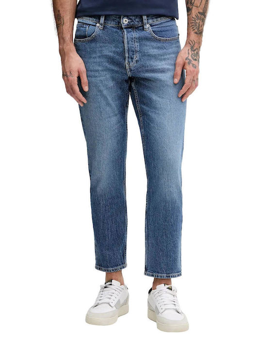 Men's Jeans Pants with Regular Tapered Fit Blue