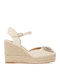 Damenplattformen im Espadrilles-Stil Beige