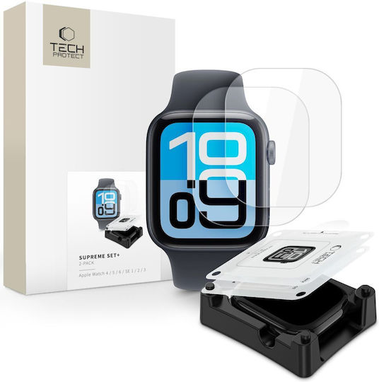 Tech-Protect Supreme Set+ Hydrogel Film 2-pack Displayschutzfolie für das Apple Watch 44mm 2Stück