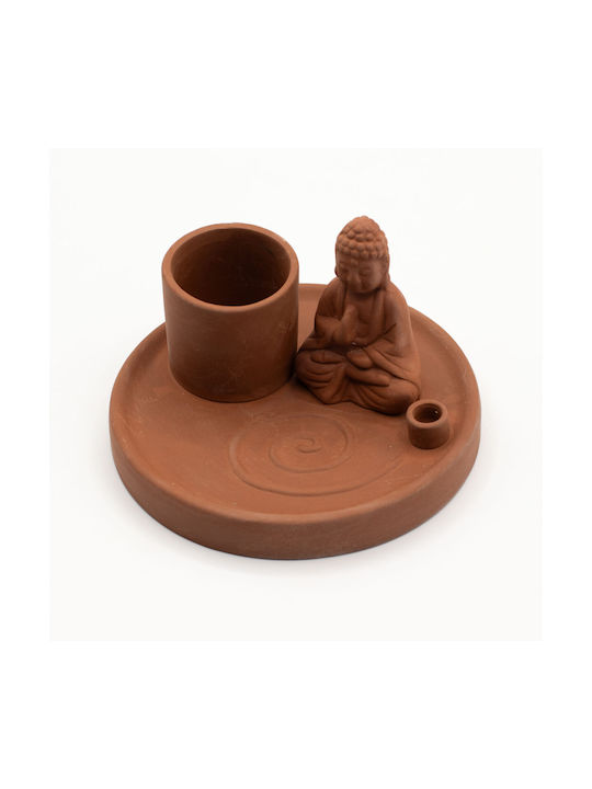 Πιάτο Θυμιάματος Buddha 3 1 Κώνους Αρωματικά Στικ Φασκόμηλα Πάλο Σάντο