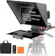 Kit Teleprompter 15 Inch Pentru Camere DSLR Control De La Distanță Compatibil Cu Smartphone-uri Tablete Până La 15,3 Inch Metal Montură 1/4 Inch Geantă De Transport Cu Spațiu De Depozitare
