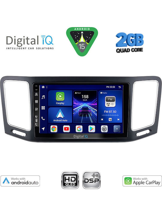 Digital IQ Car Audio System for Volkswagen Sharan 2011-2023 (Bluetooth/USB/AUX/WiFi/GPS/Apple-Carplay/Android-Auto) with Touch Screen 9"
