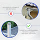 Windproof Covers Stainless Steel 100 Mm Downpipes 2 Pieces