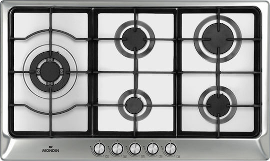 Mondin Linea Matera Gas Cooktop Autonomous 75x51εκ. Silver