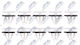 Ford Kuga 2012- Mondeo V 2014- Tourneo Connect 2002 Ezc-fr-392 Auto Kunststoffklammern