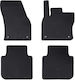 vidaXL Set Front and Back Car Mats 4 Pieces for Seat Tarraco Skoda Kodiaq Volkswagen Tiguan Allspace 2017-2023 Black