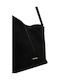 Leder Damentasche Schultertasche Schwarz