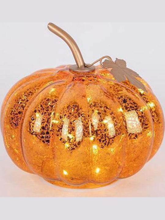 Estheti Figurine De Crăciun Sticlă Iluminată Dovleac Cupru 16cm 2 Bucăți 600-44332
