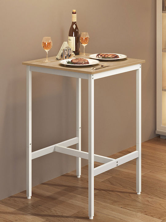Table Bar Wooden with Metal Frame 60x60x92cm